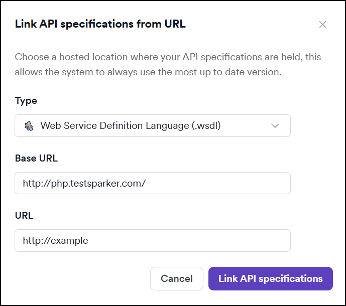 Link from URL button