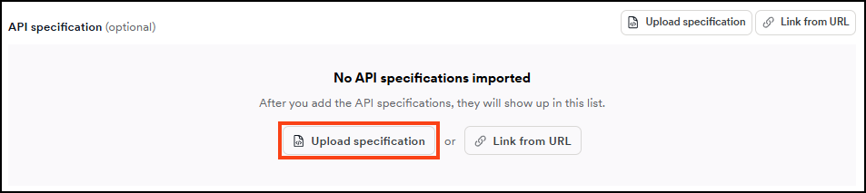 Upload API specification from a file in Invicti Platform