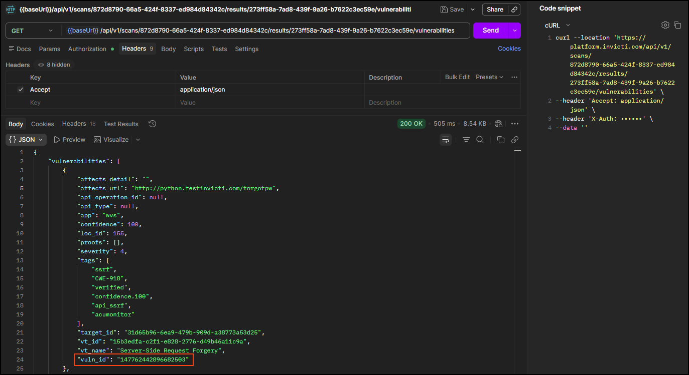 Review discovered vulnerabilities