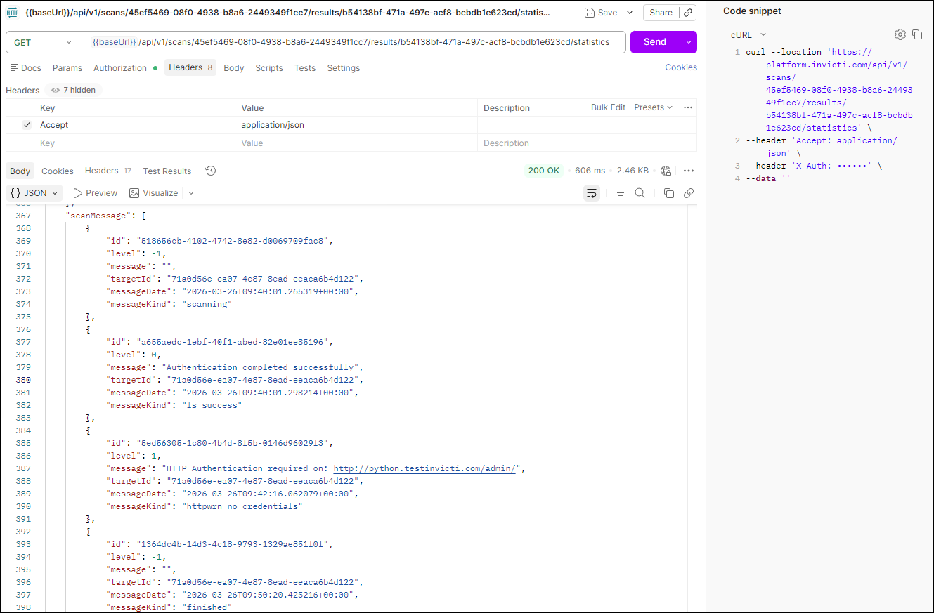 Review the scanMessage section.