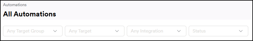 All automations page showing created automations