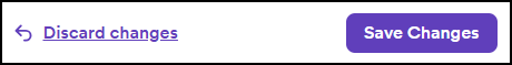 Save changes and Discard changes options