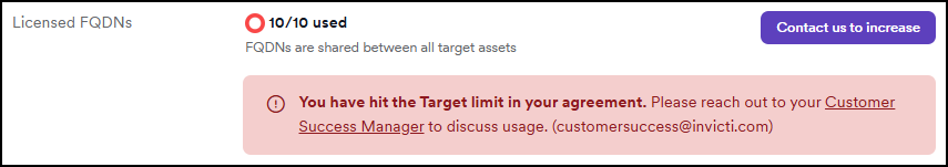 Message saying you hit the FQDN limit