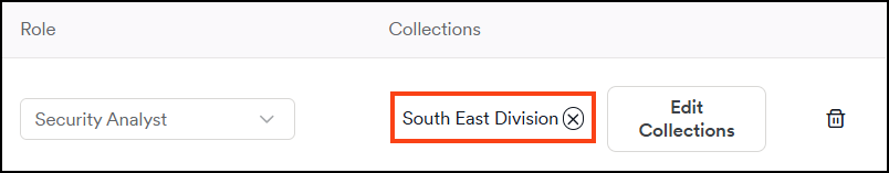 Remove collection assignment from team access management