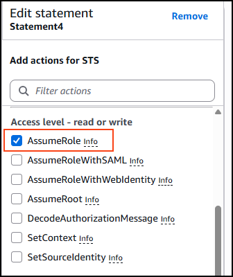 Select API sources interface