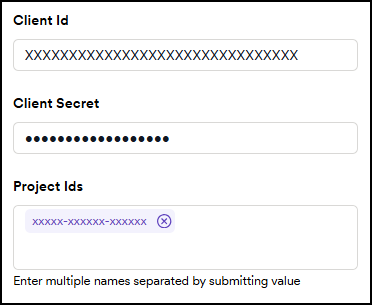 Select API sources interface