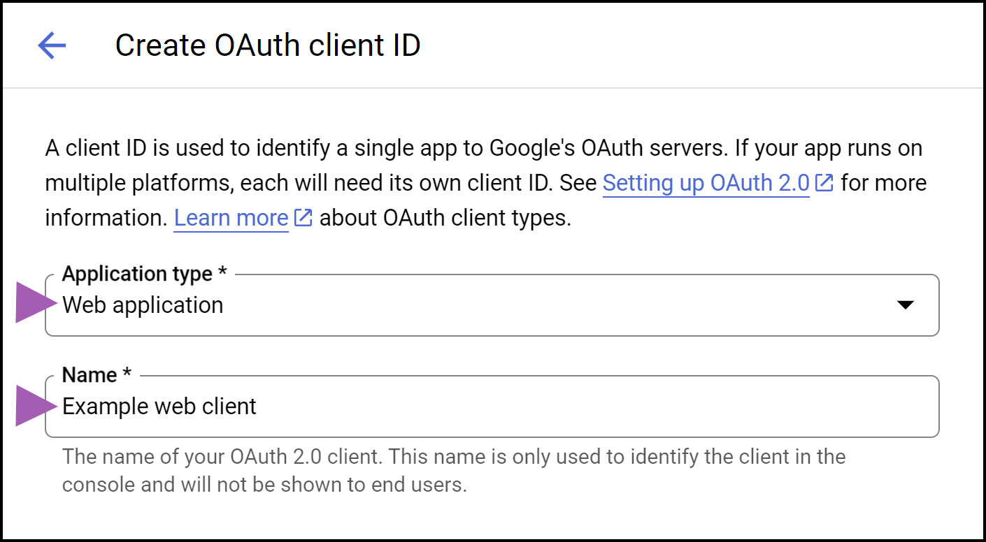 Select API sources interface