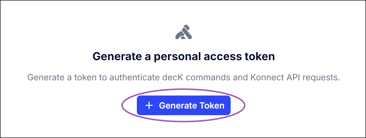 Personal access tokens page with Generate Token button