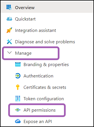 Manage API permissions
