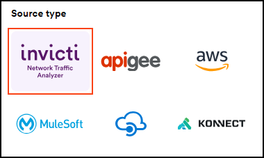 Source type section with the Invicti NTA selected