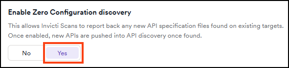 Enable zero configuration discovery option.