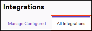 All integrations tab