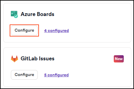 Azure Boards configuration tile