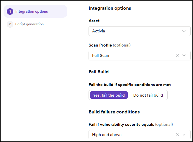 CI integration script generator