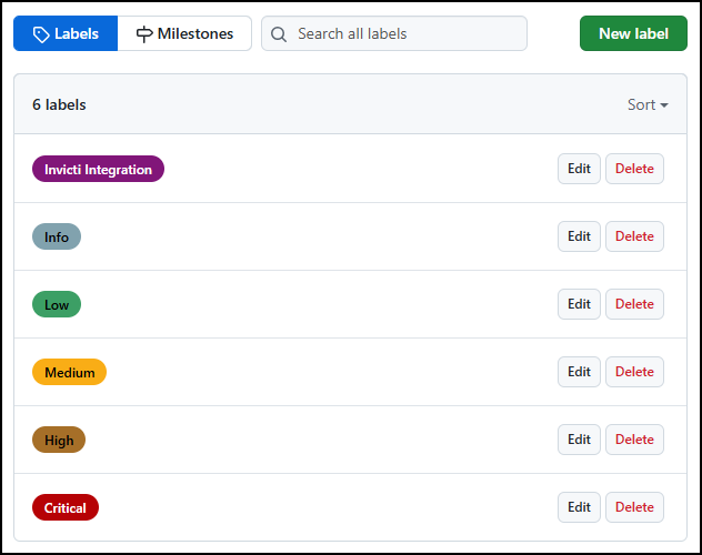GitHub create new label