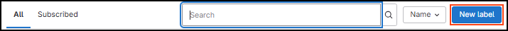 GitLab new label button