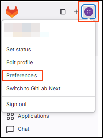 GitLab profile preferences