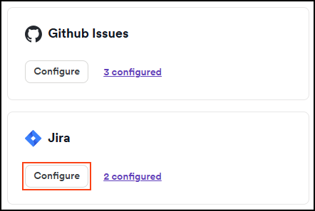 Jira configuration tile