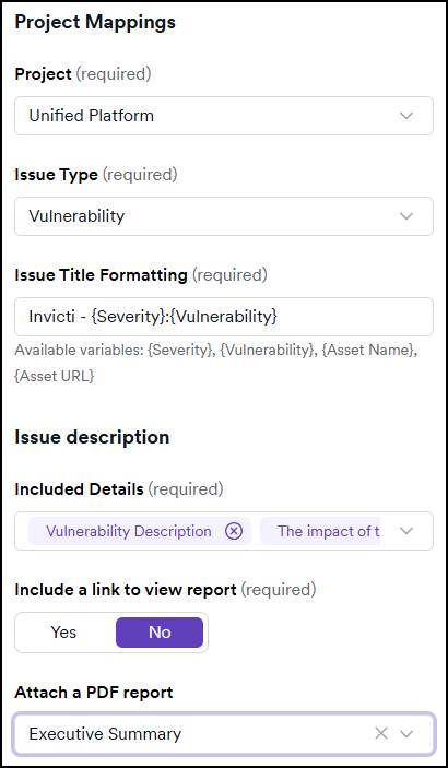 Jira project configuration