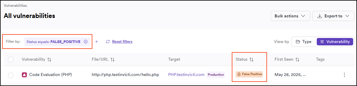 Jira vulnerabilities filter
