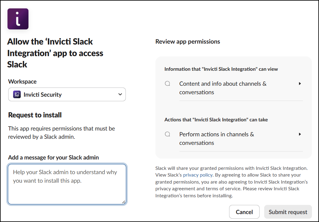 Send a request to your admin.