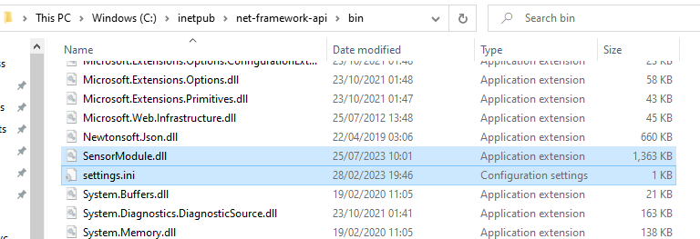 Copying DLL and settings.ini files.