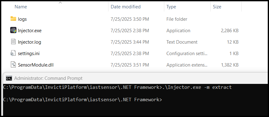 Extracting Invicti IAST .NET sensor.