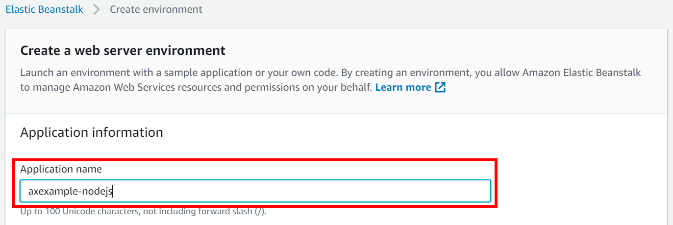 Set application name.