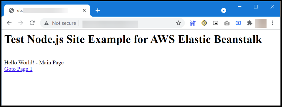 Test web application.