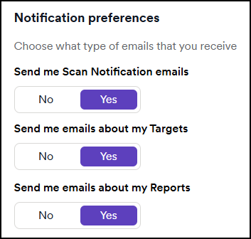 Scroll down to the Notification preferences section and set your preferences
