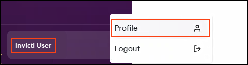 Access profile settings by clicking your name in the bottom left corner