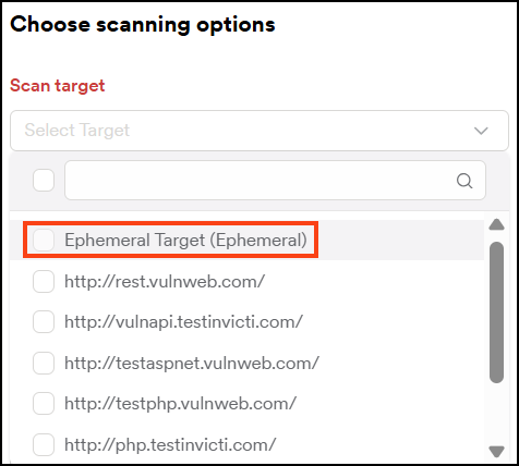 Alternative scan scheduling options including future, recurring, and incremental scans