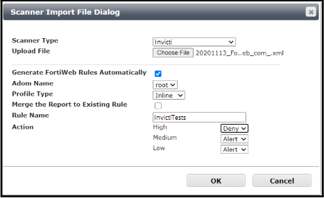 Scanner import file dialog