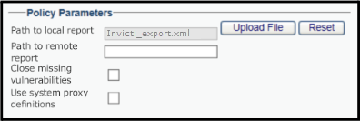 Imperva SecureSphere New Policy window with parameter fields