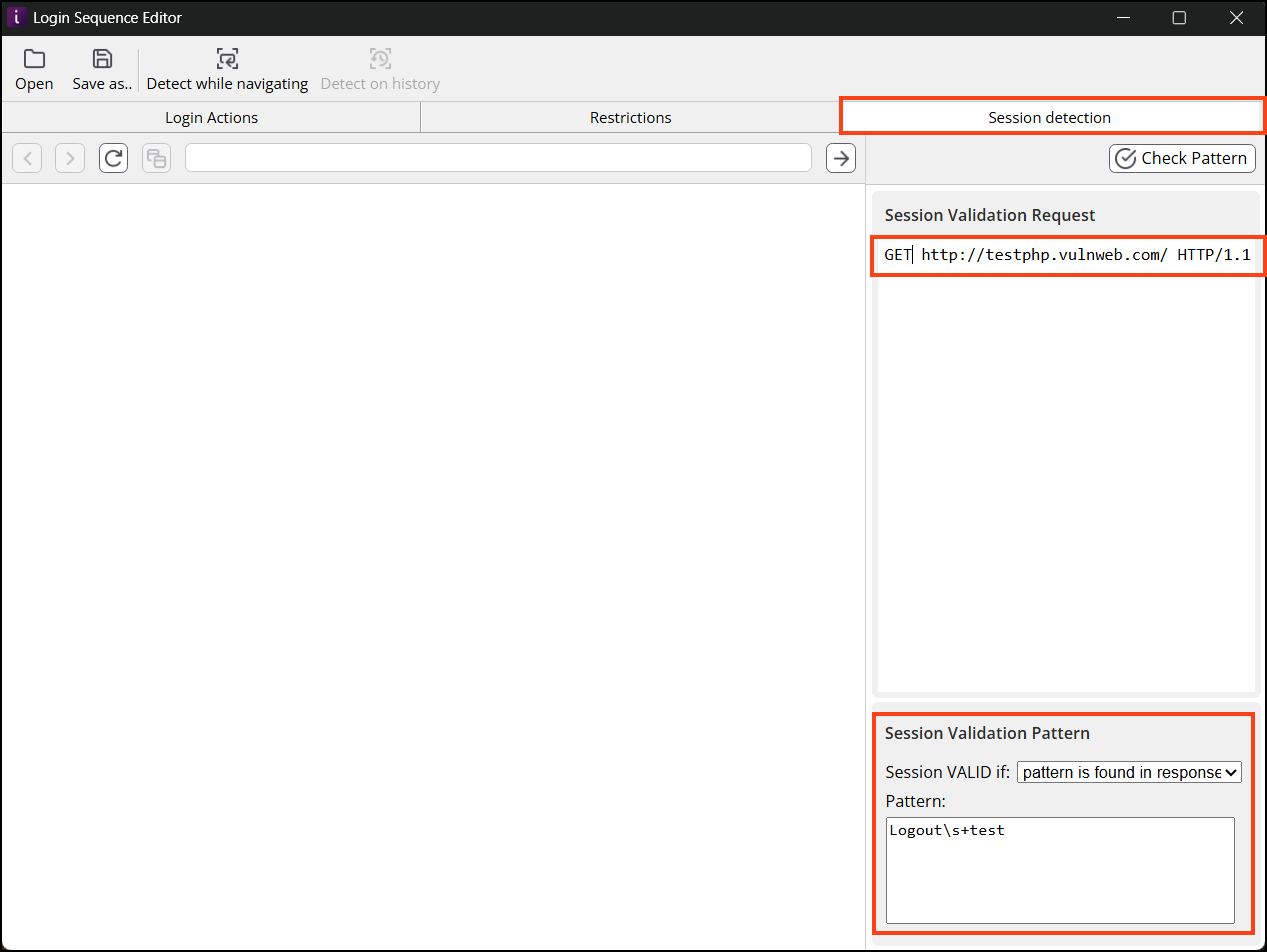 Edit session detection
