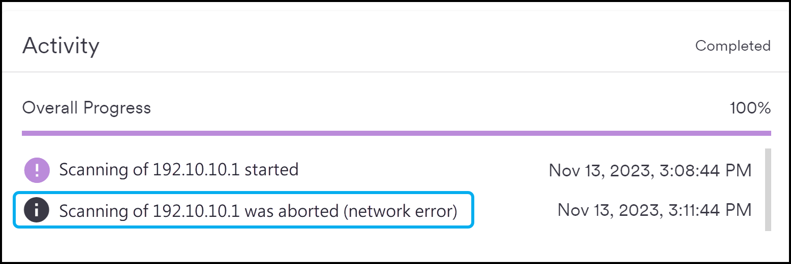 Network error counting mechanism with consecutive error tracking