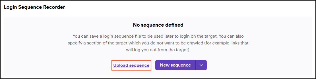 Upload LSR sequence file