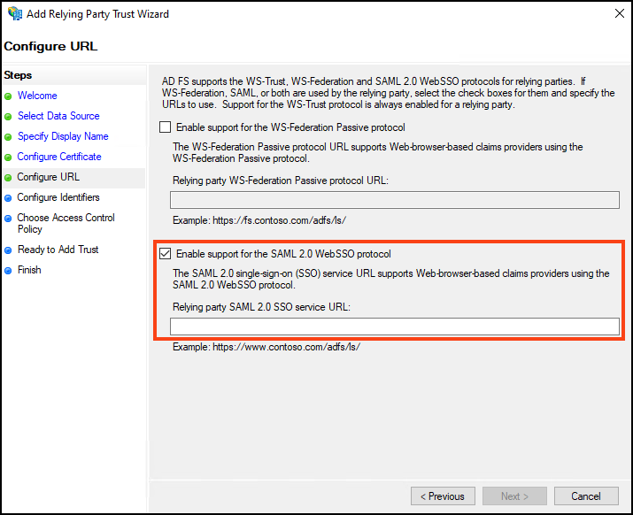 Configure display name for relying party trust