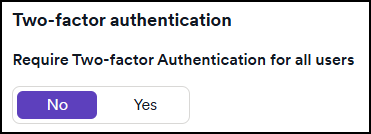 Enable two-factor authentication in Data privacy & security section