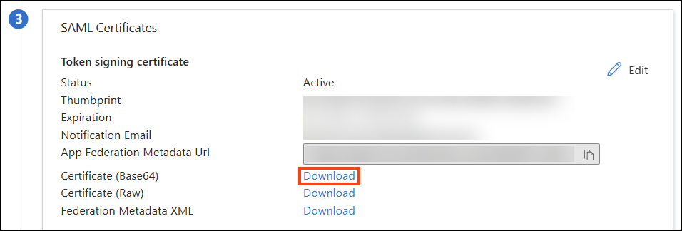 Download the Base64 Certificate from Entra ID
