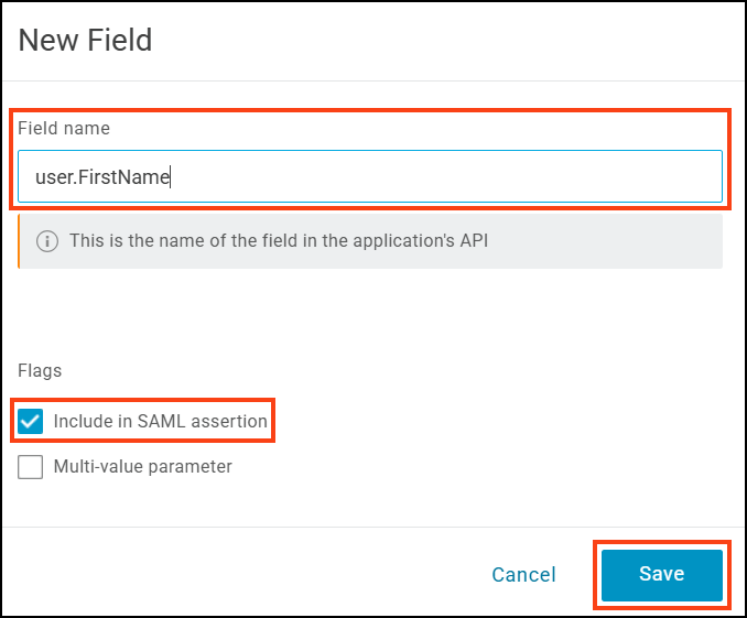 Add new parameter for user's First Name in OneLogin