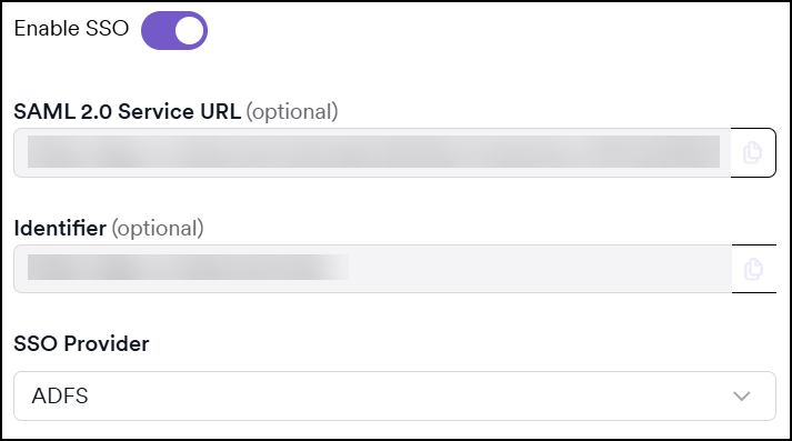 Enable SAML 2.0 WebSSO protocol and configure Invicti SSO