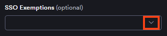 SSO Exemptions field in Invicti Platform