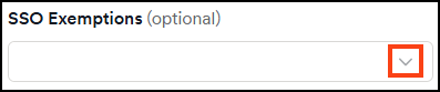 SSO Exemptions field in Invicti Platform