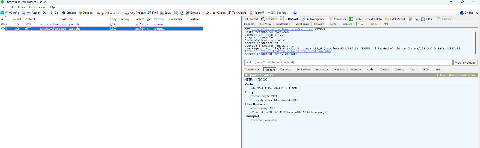 Fiddler unauthenticated request headers.