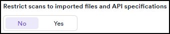Restrict scans to imported files toggle switch.