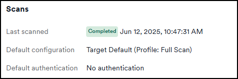 Scans section for the target.