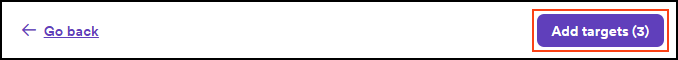 Add targets button.
