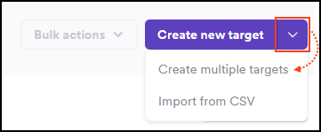 Create multiple targets button
