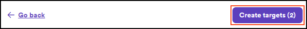 Create targets button